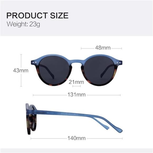 Polarized Round Sunglasses, Stylish Sunglasses for Men and Women Retro Classic main image 6